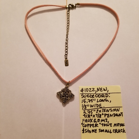 ✅#1022 NWOT RARE Copper Tone Metal 15.5" Necklace - Picture 7 of 12